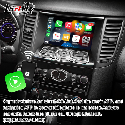 Lsailt 8G Interface multimédia Android pour Infiniti QX70 FX35 FX37 2008-2017 intégré sans fil CarPlay, Android Auto