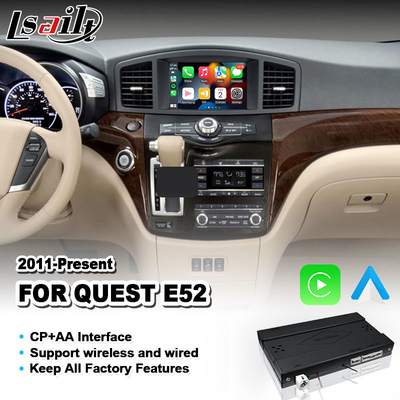 Android Auto CP AA Interface vidéo de jeu de voiture pour 2011-2022 Nissan Quest E52