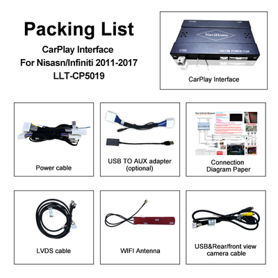 Intégration OEM Interface Apple CarPlay sans fil pour le Navara D40 Nissan Pathfinder R51 2010-2016 Android Auto,Plug and Play, Mirror Link