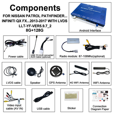 Lsailt OEM Intégration Android Interface vidéo multimédia pour le Pathfinder R51 Nissan Navara D40 CarPlay et Android Auto Retrofit