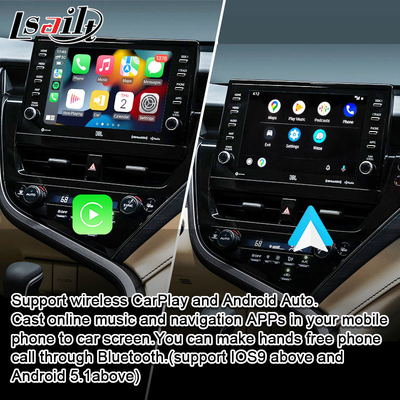 Lsailt 8G Module d'infodivertissement Android sans fil CarPlay pour Toyota Camry TOUCH3 2018-2021 Sienna Prise en charge de YouTube, NetFlix, 360 caméras