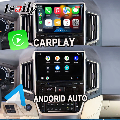 Interface CarPlay sans fil pour Toyota Land Cruiser 200 GX-R,VX-R 2018-2021 Unité principale de Fujitsu avec Android Auto, système Linux