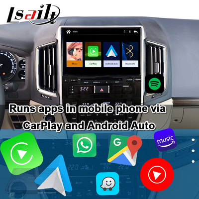 Interface CarPlay sans fil pour Toyota Land Cruiser 200 GX-R,VX-R 2018-2021 Unité principale de Fujitsu avec Android Auto, système Linux