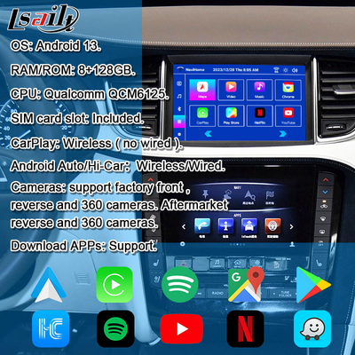 Module d'info-divertissement pour Infiniti QX50 2018-2020 EX QX80 avec CarPlay sans fil, interface Android