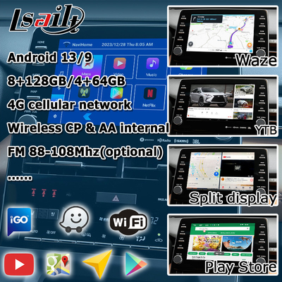L'interface visuelle d'interface visuelle carplay automatique d'Android de 8 pouces pour l'avalon de toyota touchent le présent 3 2018