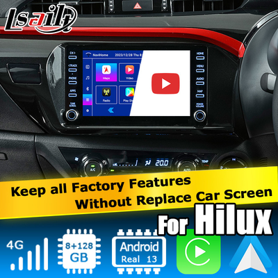 Toyota Hilux Android 13 interface vidéo multimédia carplay sans fil Android auto touch 3