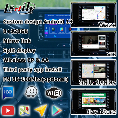 Toyota Harrier Venza Android 13 interface vidéo multimédia 2019-présent sans fil carplay android auto
