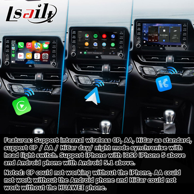 Toyota C-HR CHR Android 13 interface multimédia avec le jeu automatique sans fil Android