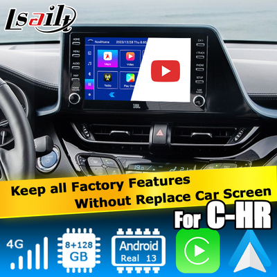 Toyota C-HR CHR Android 13 interface multimédia avec le jeu automatique sans fil Android