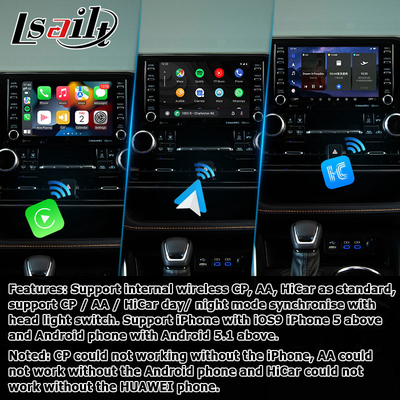 Interface vidéo de voiture carplay sans fil Android auto Android 13 TOYOTA Highlander