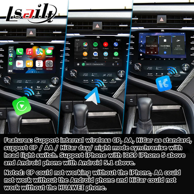 Interface visuelle automatique Toyota Camry Bluetooth Wifi USB de Carplay Android d'écran tactile