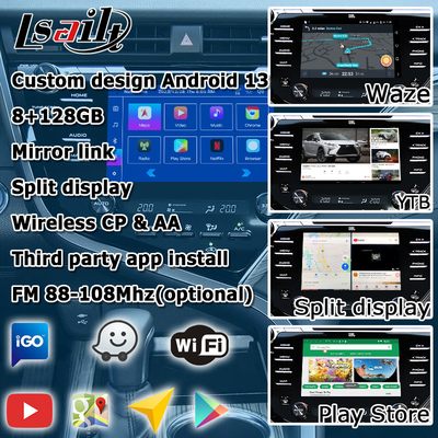 Interface visuelle automatique Toyota Camry Bluetooth Wifi USB de Carplay Android d'écran tactile
