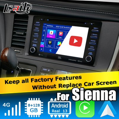 Android 13 Carplay interface vidéo Android boîte automatique Pour Toyota Sienna
