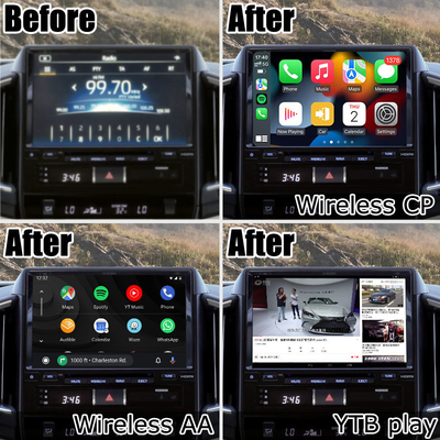 Interface vidéo Android 13 pour Toyota Land Cruiser LC200 GXR avec vue arrière WiFi carplay android auto