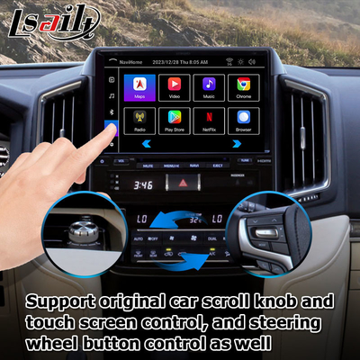 Interface vidéo Android 13 pour Toyota Land Cruiser LC200 GXR avec vue arrière WiFi carplay android auto