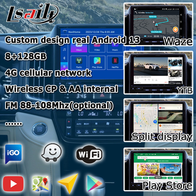 Interface vidéo Android 13 pour Toyota Land Cruiser LC200 GXR avec vue arrière WiFi carplay android auto