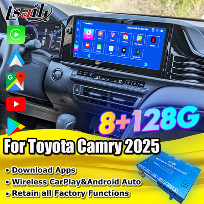 Android 13 Interface vidéo multimédia pour Toyota Camry 2025 Sienna RAV-4 OEM Module d'infodivertissement réaménagé Inclus YouTube, NetFlix, Google Play