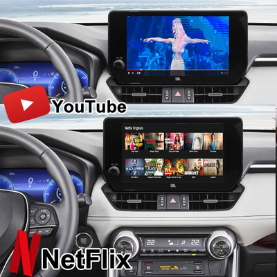 Android 13 Interface d'infodivertissement Android pour Toyota RAV-4 2023-Crown, Alphard, Harrier Mise à niveau de l'écran OEM avec système multimédia Android, YouTube