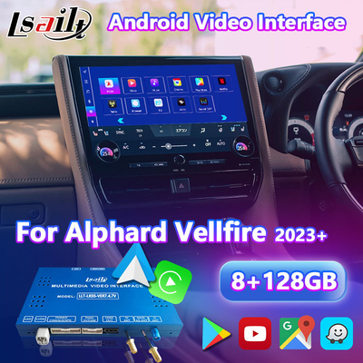Lsailt Android Carplay Interface vidéo multimédia pour la série Toyota Alphard Vellfire 40 de 2023