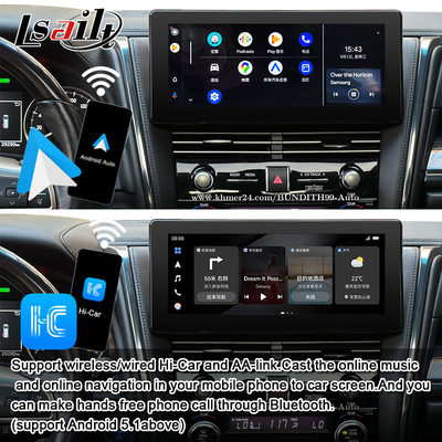 Android 13 Interface vidéo Lexus Mise à niveau de l'écran OEM pour LM350 LM500H NX RX ES Kit de remise à niveau Inclus YouTube, NetFlix,CarPlay sans fil
