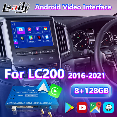 Interface vidéo multimédia Android pour Toyota Land Cruiser LC 200 GXL VX VXR VX-R Sahara LC200