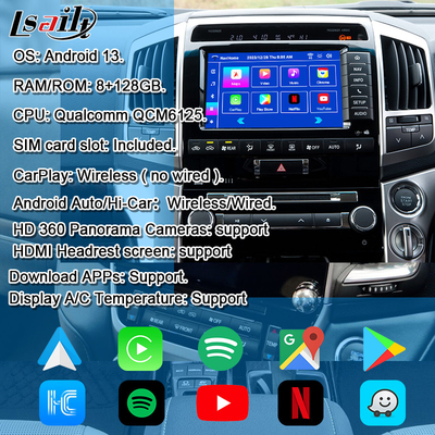 Module de mise à niveau Android OEM pour Land Cruiser 2013-2021 Intégration du kit CarPlay sans fil YouTube, Google Map, Android Auto