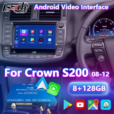 Interface vidéo multimédia Android pour 2008-2012 Toyota Crown S200 GWS204 GRS204 URS204 UZS207 Athlete Majesta