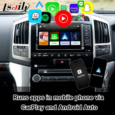 Interface Apple CarPlay Plug and Play pour Land Cruiser 200 2013-2021 Multilingue, Caméra 360, Support Caméra de Recul