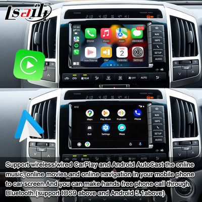 Interface Apple CarPlay Plug and Play pour Land Cruiser 200 2013-2021 Multilingue, Caméra 360, Support Caméra de Recul