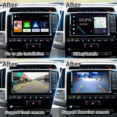 Interface Apple CarPlay Plug and Play pour Land Cruiser 200 2013-2021 Multilingue, Caméra 360, Support Caméra de Recul