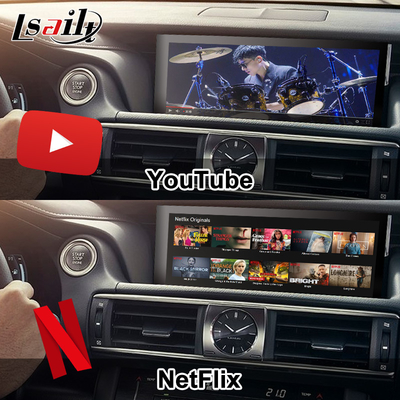 Écran Android Lexus Android 13 Multimédia 8 cœurs Qualcomm pour LEXUS IS200T IS300H IS350, prise en charge du contrôle par joystick, YouTube, Google Play, CarPlay