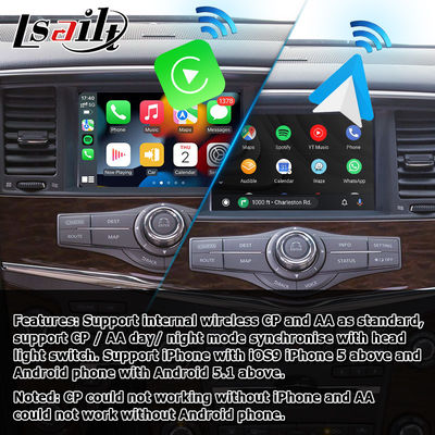 Interface 2011-2017 visuelle automatique de Nissan Patrol Armada Y62 Android Carplay sans fil
