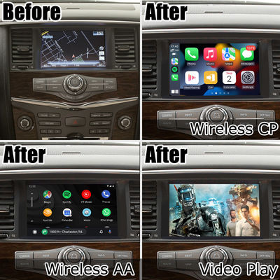 Interface 2011-2017 visuelle automatique de Nissan Patrol Armada Y62 Android Carplay sans fil