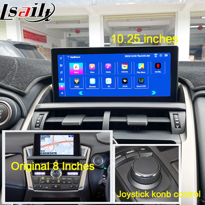 Écran Android Lexus 8 cœurs Qualcomm pour système multimédia LEXUS NX200T NX300H 2014-2021, compatible avec le contrôle par joystick et bouton rotatif, YouTube, Google Play, CarPlay