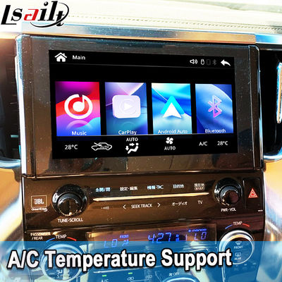 Module de mise à niveau automatique sans fil Apple CarPlay / Android pour Alphard Série 30 Vellfire Toyota Prise en charge de la radio FM, de l'a/c, du miroir, des caméras