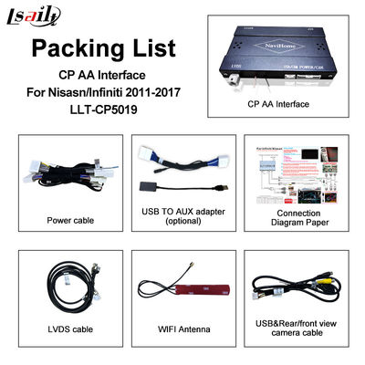 Interface CarPlay pour Infiniti Q70 Q70L M35 M45 Fuga 2009-2019 Adaptateur Android Auto sans fil Intégration de la mise en miroir du téléphone mobile, Température de la climatisation