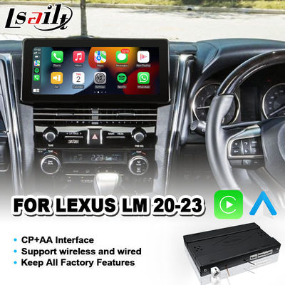 Lsailt OEM Module d'interface CarPlay pour 2020-2023 Lexus LM 350 LM300h LM350 Écran d'usine sans fil Android Auto