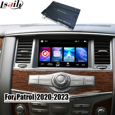 Interface CarPlay pour la patrouille 2020-2023 Nissan Y62 Version australienne intégrée sans fil Android Auto, rétroviseur de téléphone portable, caméra arrière