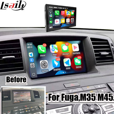 Lsailt 8 pouces Écran CarPlay pour Nissan Fuga (Y50) Infiniti 350GT 2005-2008 Android Auto, Réflexion, Affichage tactile HD