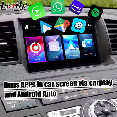 Lsailt 8 pouces Écran CarPlay pour Nissan Fuga (Y50) Infiniti 350GT 2005-2008 Android Auto, Réflexion, Affichage tactile HD