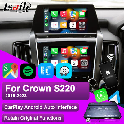 Module Lsailt Apple CarPlay Android Auto pour Crown S220 GSW224 2018-2022 Intégration Réplication de téléphone portable, caméra de recul