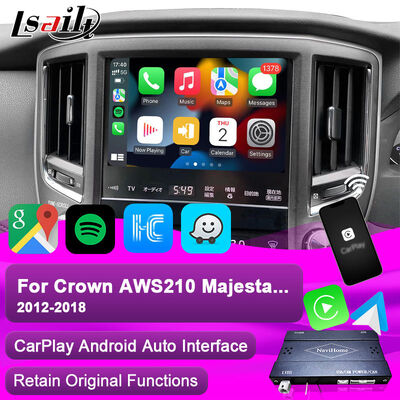 Interface Apple CarPlay pour le Crown S210 AWS210 GRS210 GWS214 GWS215 Majesta Athlete Royal Saloon Intégré Android automatique, caméra arrière, climat AC
