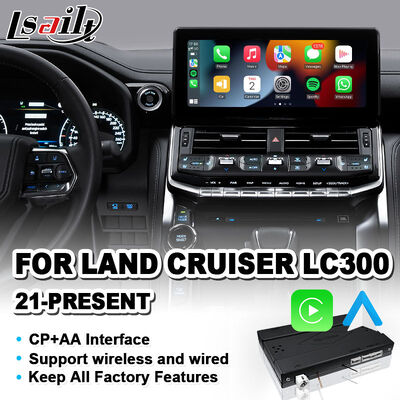 Lsailt Wireless Android Auto Carplay Interface pour 2021-2024 Toyota Land Cruiser 300 GX-R VX-R GR GR-S Sahara ZX VX LC300