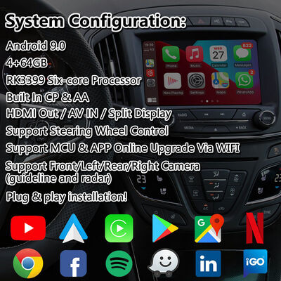 Interface vidéo de navigation Android pour Opel Insignia 2013-2016