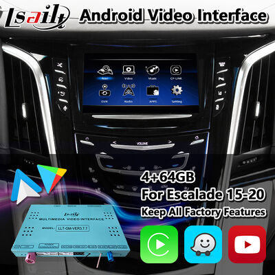Lsait Android Navigation Interface vidéo multimédia pour 2015-2020 Cadillac Escalade Système CUE avec Carplay
