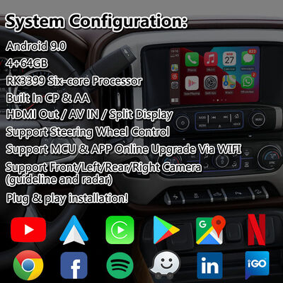 Chevrolet Silverado Android Carplay Interface multimédia avec Android Auto sans fil