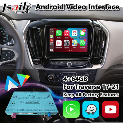 Interface multimédia Android CarPlay pour Chevrolet Traverse avec navigation GPS