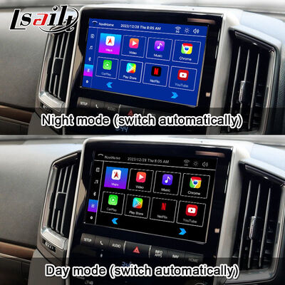 Android 13 Interface vidéo multimédia pour Land Cruiser LC200 VXR VX GXL Sahara V8 2013-2021 Mise à niveau de l'écran OEM avec CarPlay sans fil,YouTube