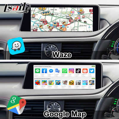 Module de mise à niveau Android OEM pour Lexus RX450h, RX350 RX270 2016-2021 Intégration sans fil CarPlay, Android Auto, YouTube, NetFlix