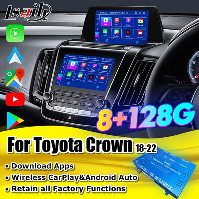 Boîtier d'interface OEM et CarPlay Android pour Crown S220 2018-2022 avec Android Auto, YouTube, Netflix, Google Play